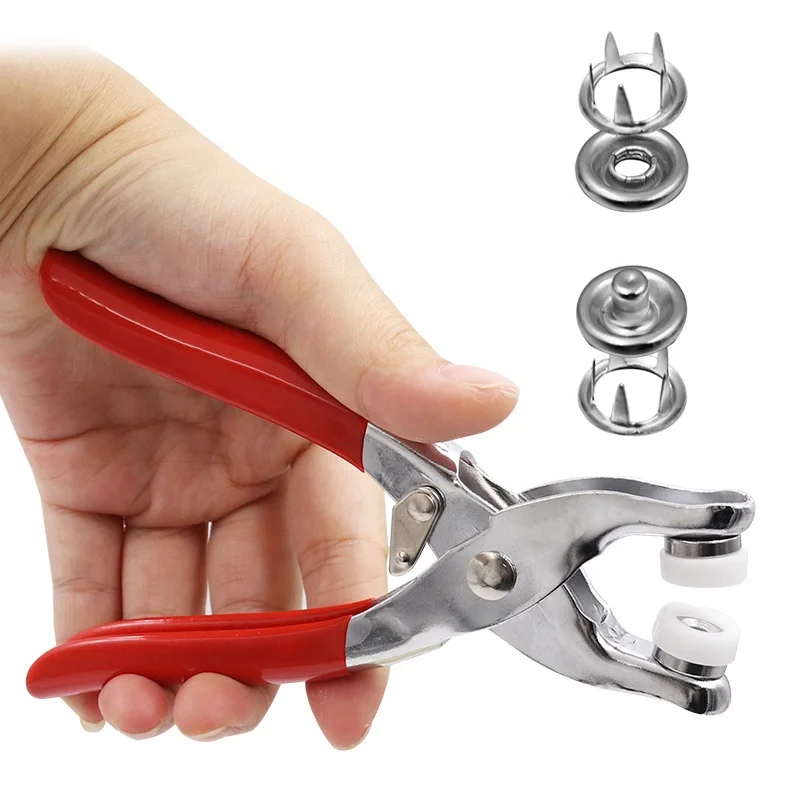 Wholesale DIY 200 Sets Metal Snaps Buttons With Fastener Pliers Press Tool Kit for Sewing and Crafting