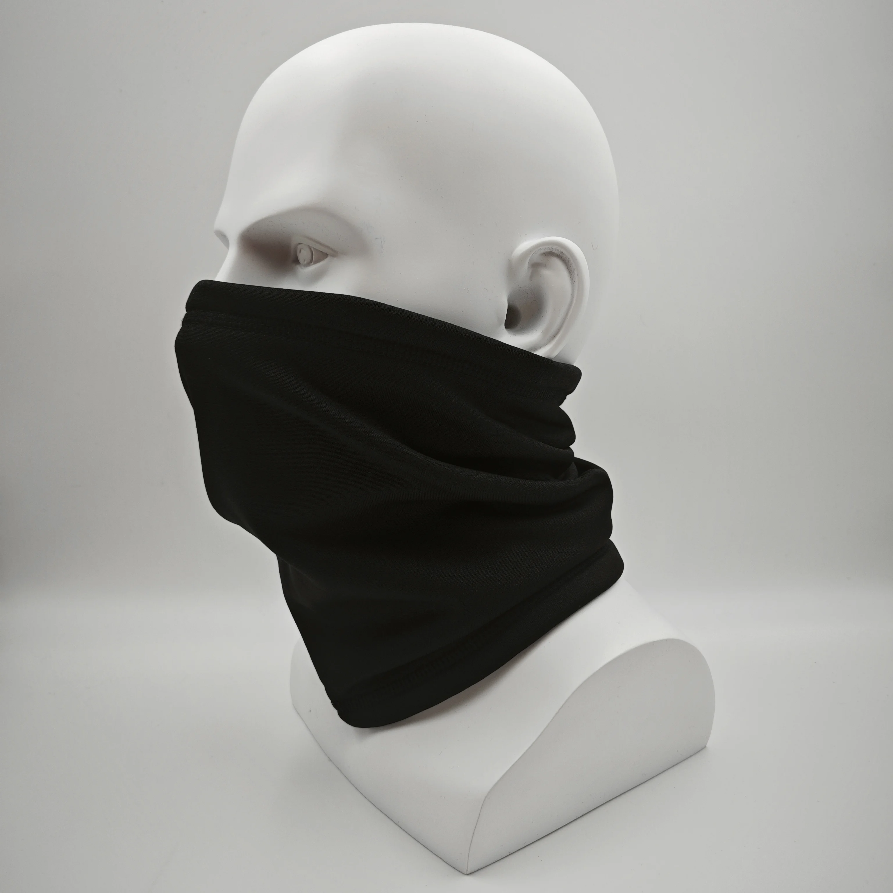 Winter Elastic Tube Gaiter Soft Fleece Outdoor Sport Scarf Bandana with Reflective Logo Print Comfortable Neckerchief