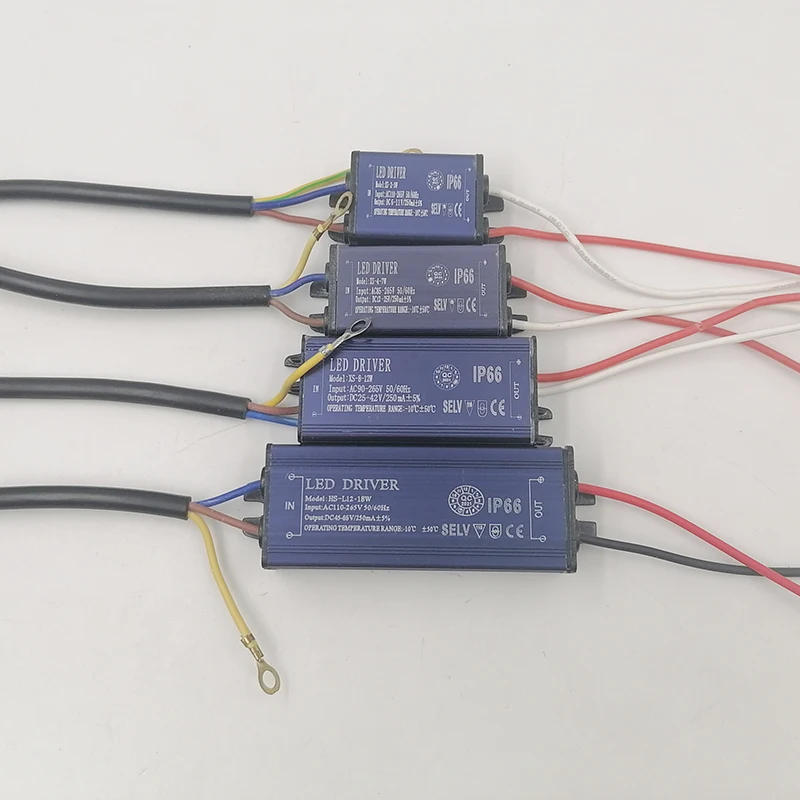 1-3W 4-7W 8-12W 13-18W 18-24W LED Lamp Driver IP65 Waterproof Aluminum Driver for Led Light Isolated Driver Lighting Transformer