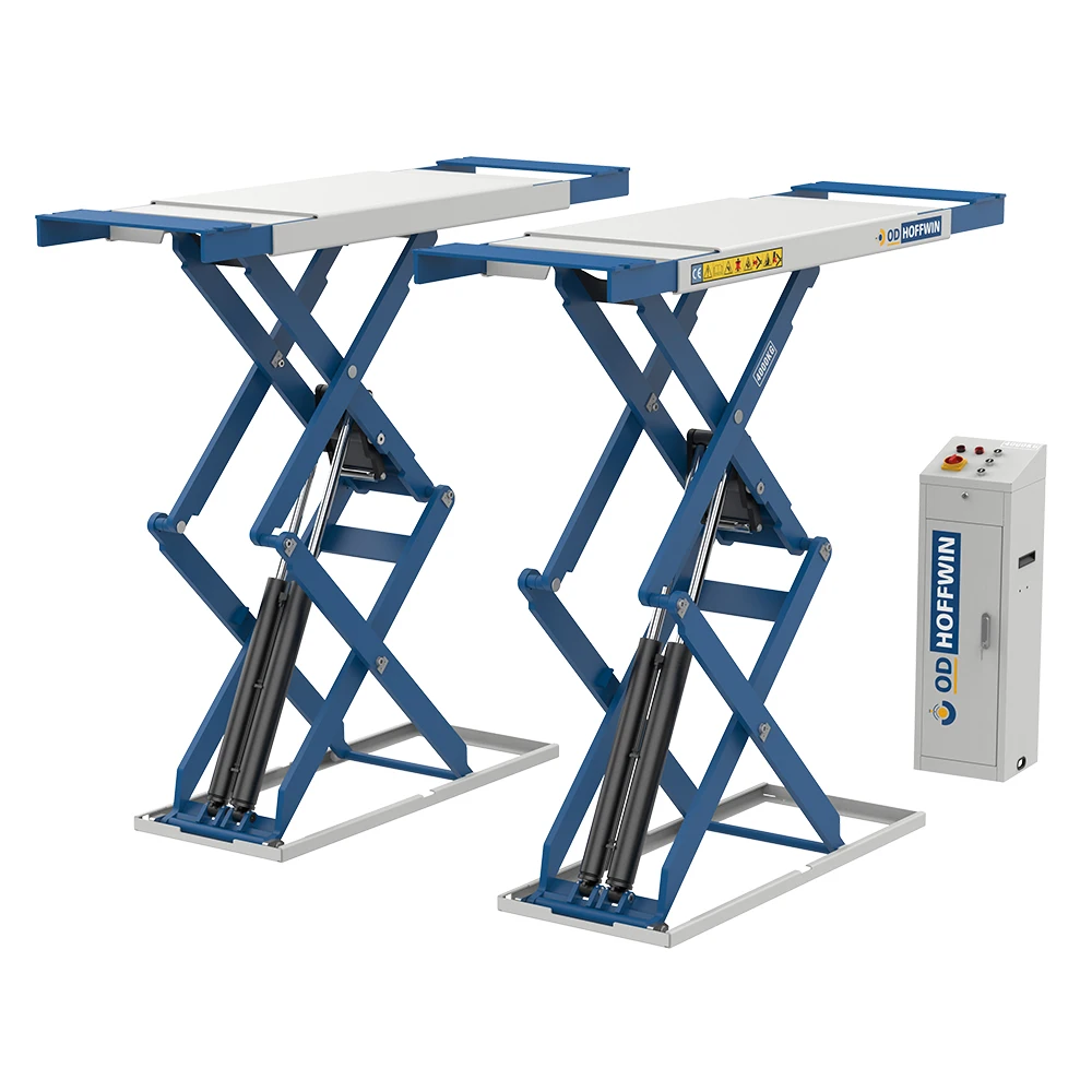 OD-HOFFWIN SXHF3.5 3.5T High-Rise Scissor Lift Car Lift with Hydraulic Drive 1900mm Max Lift Height Safe Lock 3500kg 2.2kW Motor