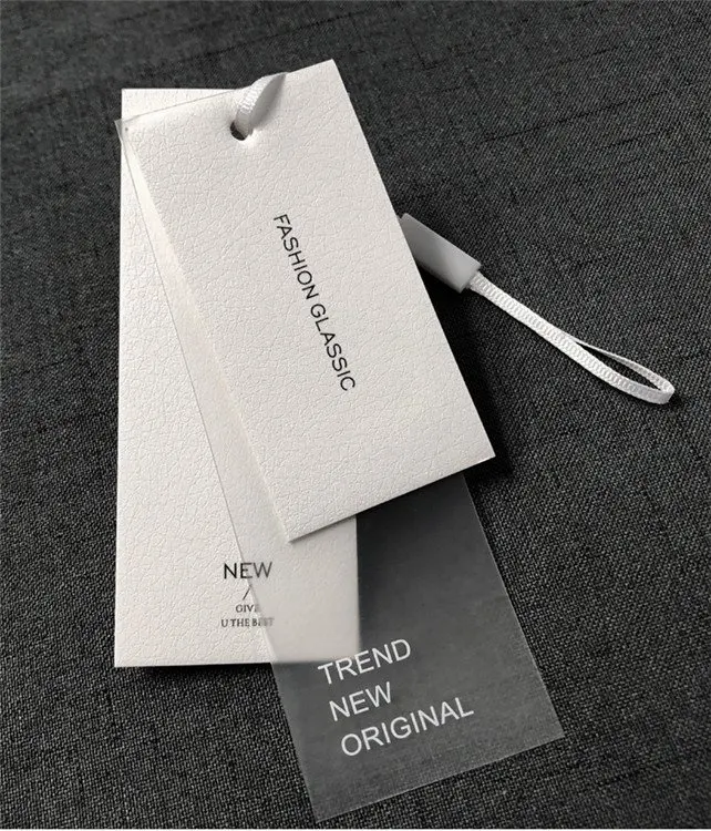 Custom Luxury Hanging Label With Free Slings Special Swing Paper Product Hang Tags for Clothing Garment