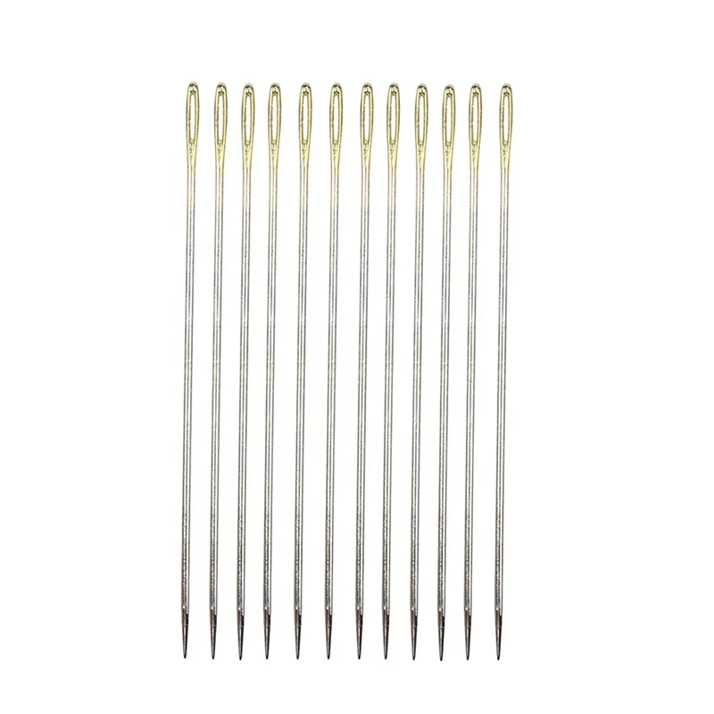 Stitch Needle Pins Sewing Multi-sized Stainless Steel Big Eye Hand Swing Needle Tip 12PCS DIY Craft Needlework Needles