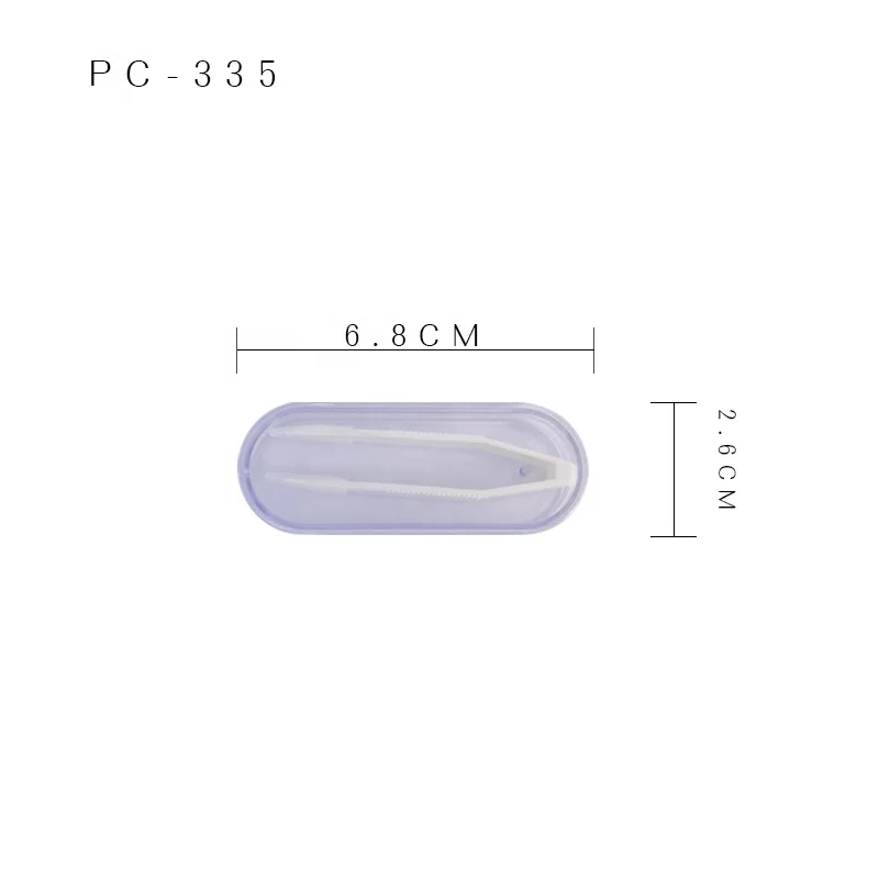 PC-335 plastic tweezers contact lens accessories custom logo silicone volume tweezers