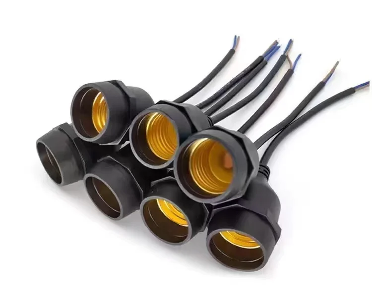 ZOMI Factory Price LED Series Lights E12 E14 E26 E27 Waterproof Base Lamp Socket Fully sealed Bulb Copper Core Lamp Holder