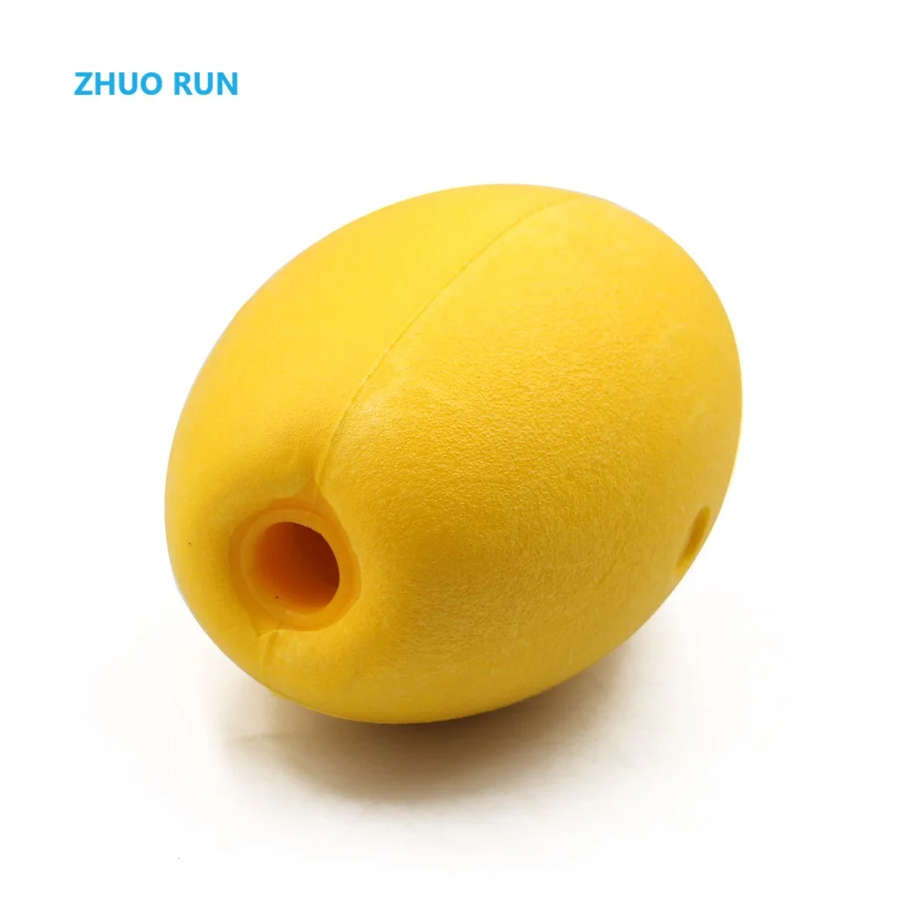 ZHUO RUN High-quality Full Sizes Soft Commercial EVA Yellow Hard Tail Stream Use Fishing Net Float Buoy