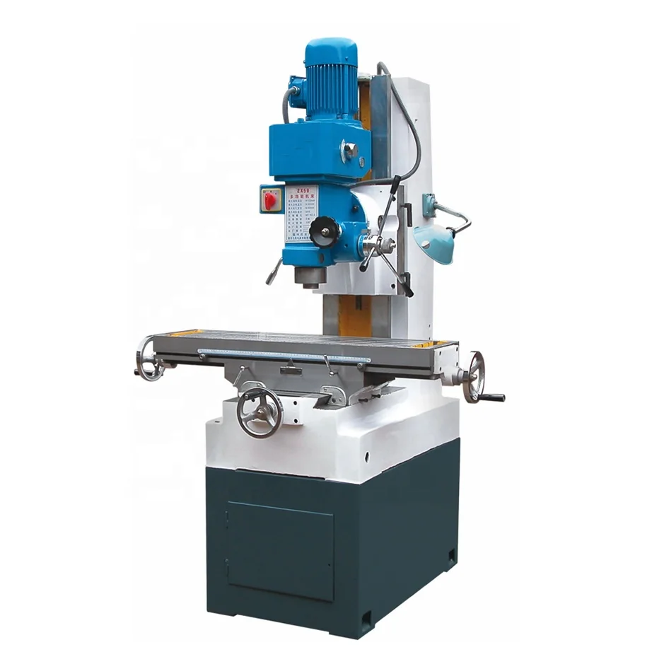 ZX50C Mini Vertical Milling Drilling Machine Low Price Factory Direct Sales 50mm Drilling Light Duty Capacity MT4 Manual Mills