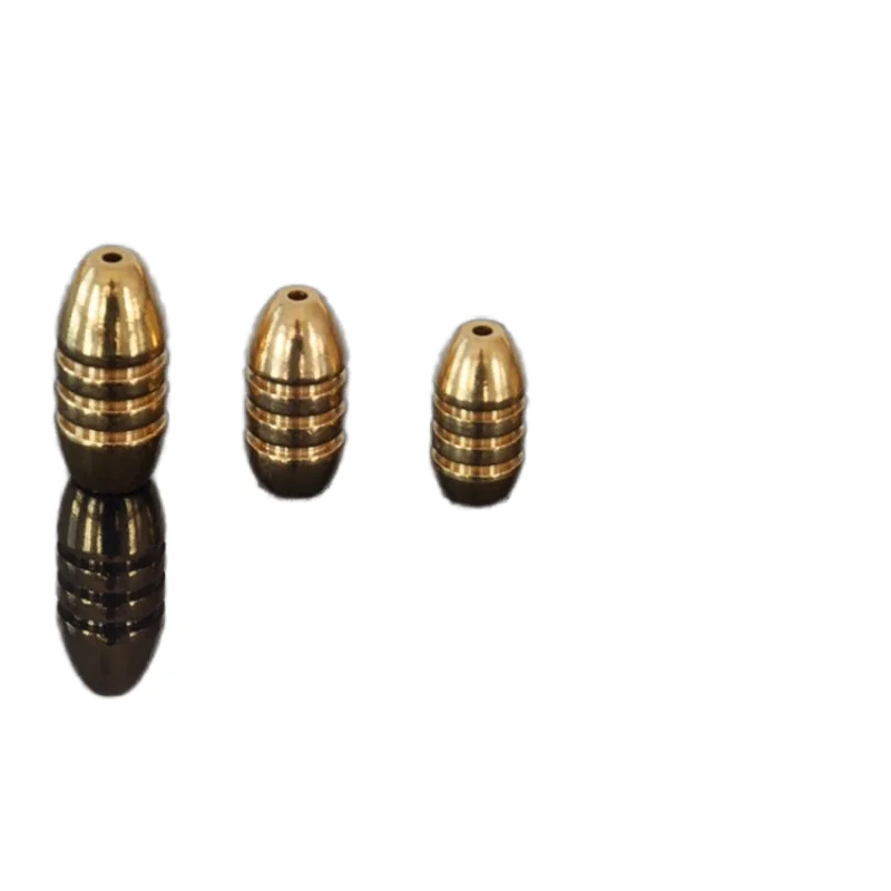 1.8g 3.5g 5g 7g 10g Brass Copper Bullet Fishing Sinker Weight Fishing Tackle Accessories Freshwater Saltwater Bass Carp Fishing