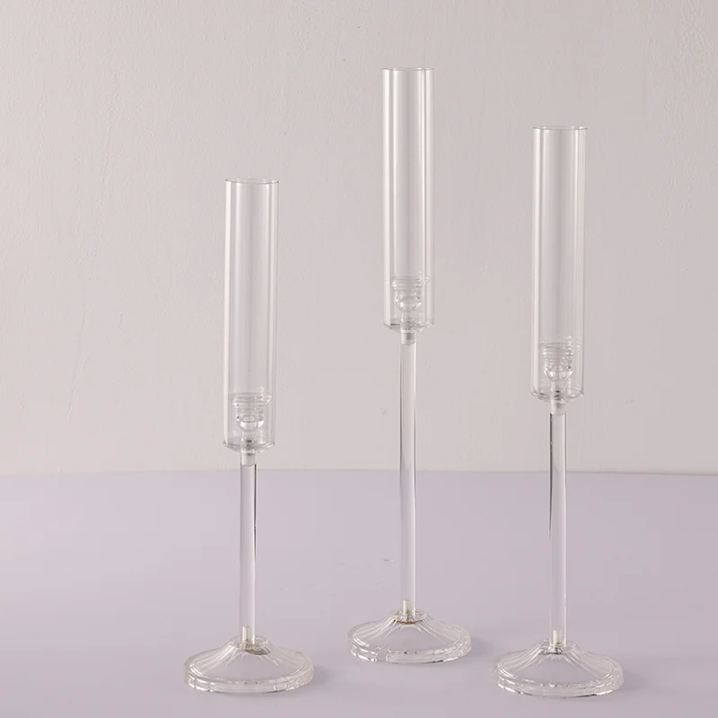 Zhuoyun Acrylic Candle Holder Set of Three Elegant Wedding Table Centerpieces Other Types of Candle Jars & Lanterns