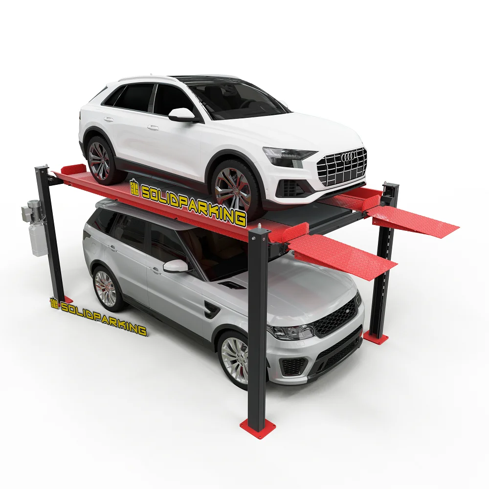 CE Certified Four-Post Hydraulic Car Elevator 3600 KG Lifting Capacity Multiple Heights Parking Lift for Car Repair