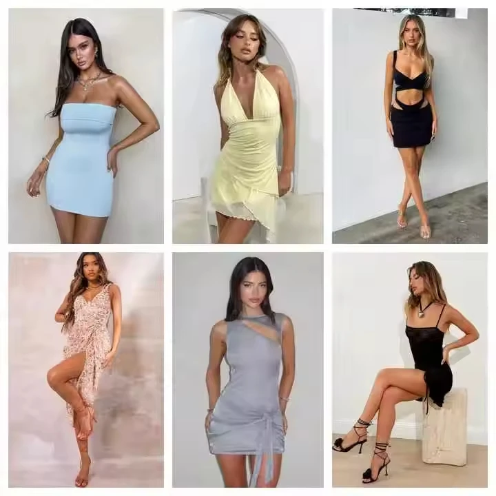 Wholesale of High-end Apparel Stock Stock Cotton Dresses for Women's Second-hand Mixed Size Clothing Inventory Random Shipment