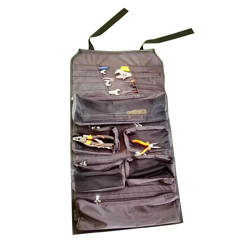 Tool Pocket Heavy Duty 16oz Canvas Rolling Wrench Tool Bag Organizer Pouch Other Vehicle Equipment