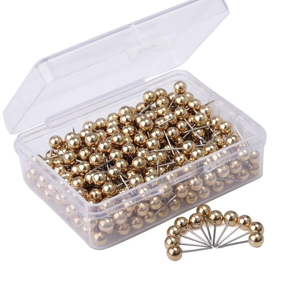 Wholesale Gold Double Butterfly Multicolour 4*15mm 200pcs/set DIY Pearl Head Sewing Craft Pins Straight Quilting Needles Steel