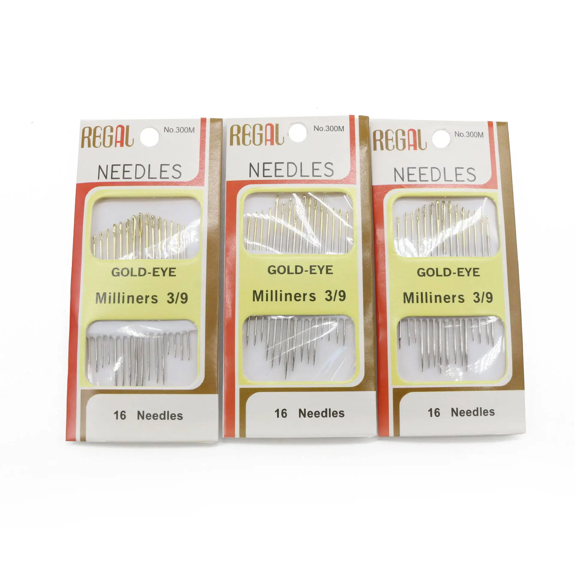 16pcs Assorted Sizes 3/9 Steel Hand Sewing Needle Set Durable for Embroidery Quilting Mending
