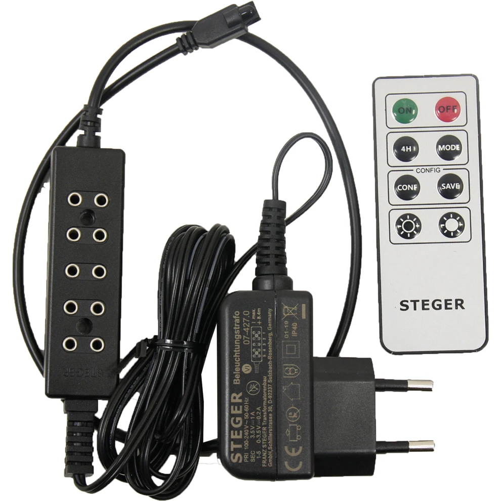 ZICOM Multifunctional 5-Way Lighting Transformers for Crib Accessories 3.5 V DC Remote Control Model 9069-X054 Germany