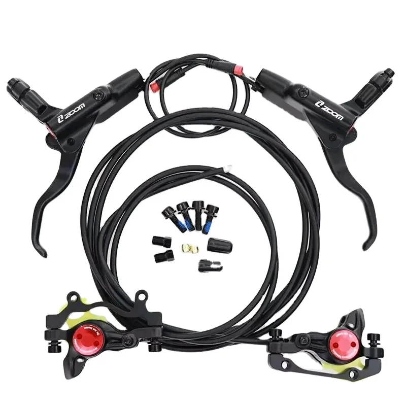 ZOOM Bicycle Hydraulic Disc Brake Set 2 Piston Oil Pressure MTB Brake Ebike Brakes for E-Bike Scooter