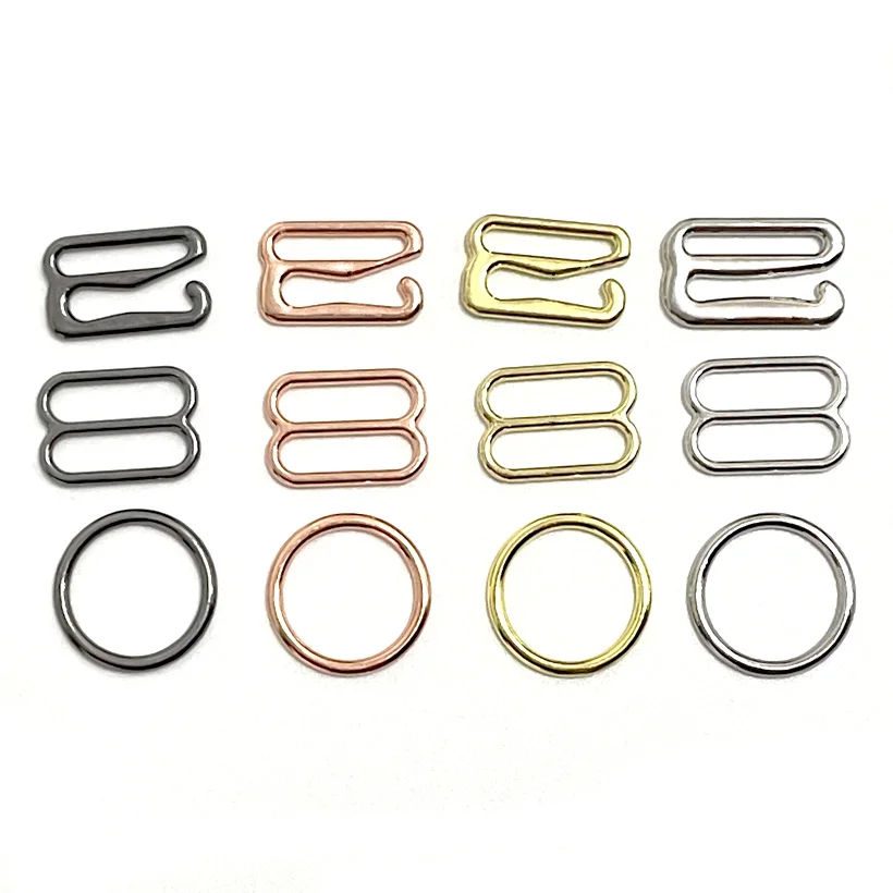 1/2" Metal Ring Slider and Hooks Bra Strap Buckles for Bra Accessories