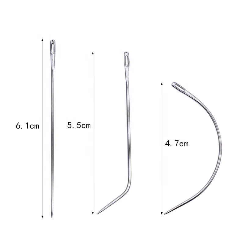 Wholesale C J I Shape Wig Hair Extension Curved Needle for Wigs Making Hand Sewing Needle