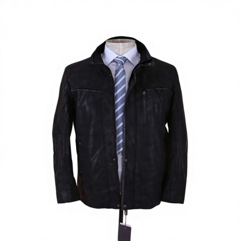 New Design Russian Style Men's Plus Size Waterproof Overcoat Long Black PU Leather Trench Coat