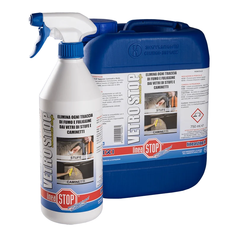 'VETRO STOP' GLASS CLEANER FOR FIREPLACES AND STOVES 750 ml