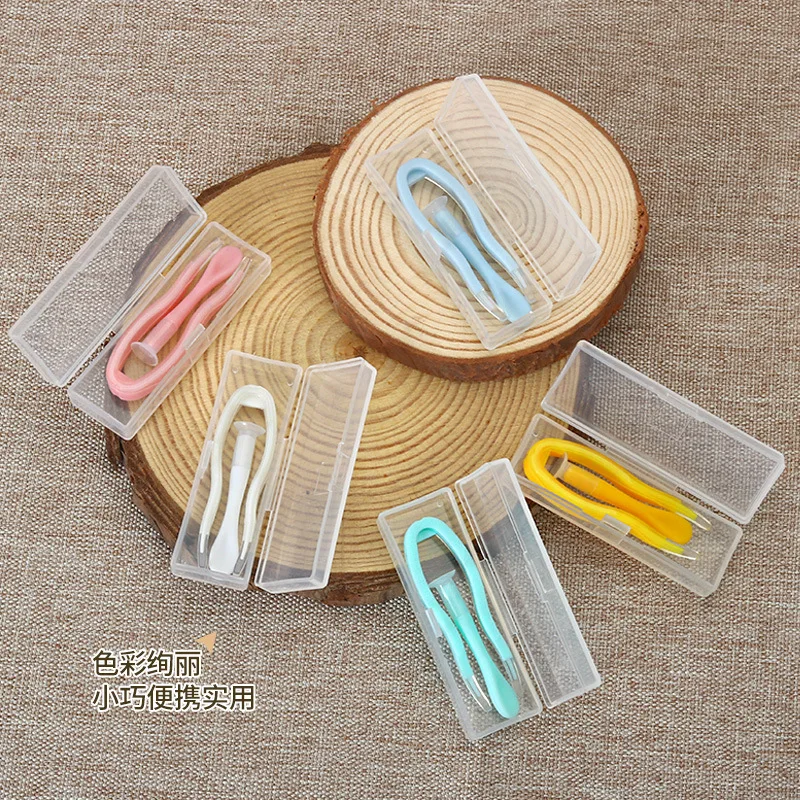 Other Contact Lens Tweezers Mixed Colors Plastic Wearing Stick Clips With Case Portable For Contact Lenses MTH 153
