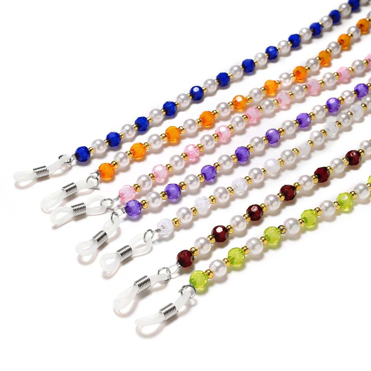 Wholesale Designer Girl's Eyeglasses Parts Fashion Handmade Acrylic Beads Neck Chains for Sunglasses