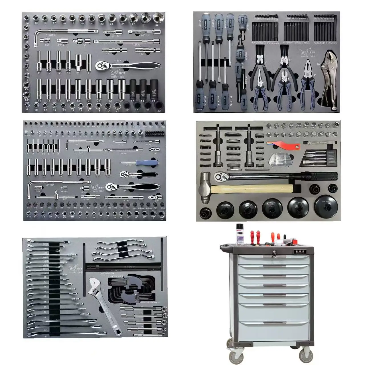 386pcs Vehicle Repair Tools Including Tool Carts Essential Equipment for Automotive Maintenance