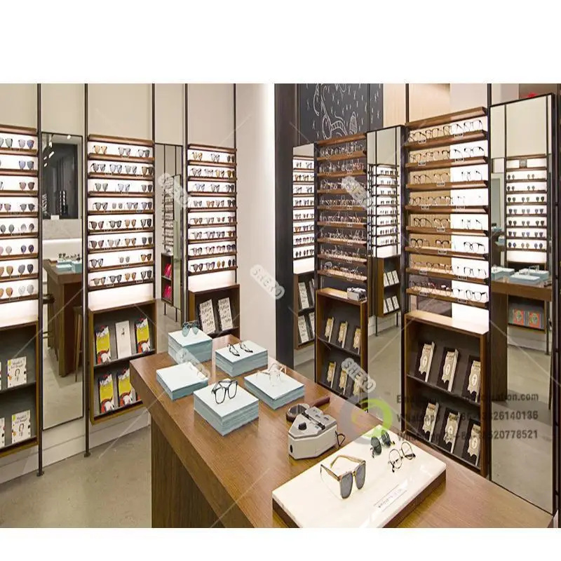 Fashion Optical Idea Shop Decoration Cabinet Spectacle Frame Sunglasses Display Stand Eyewear Store Design