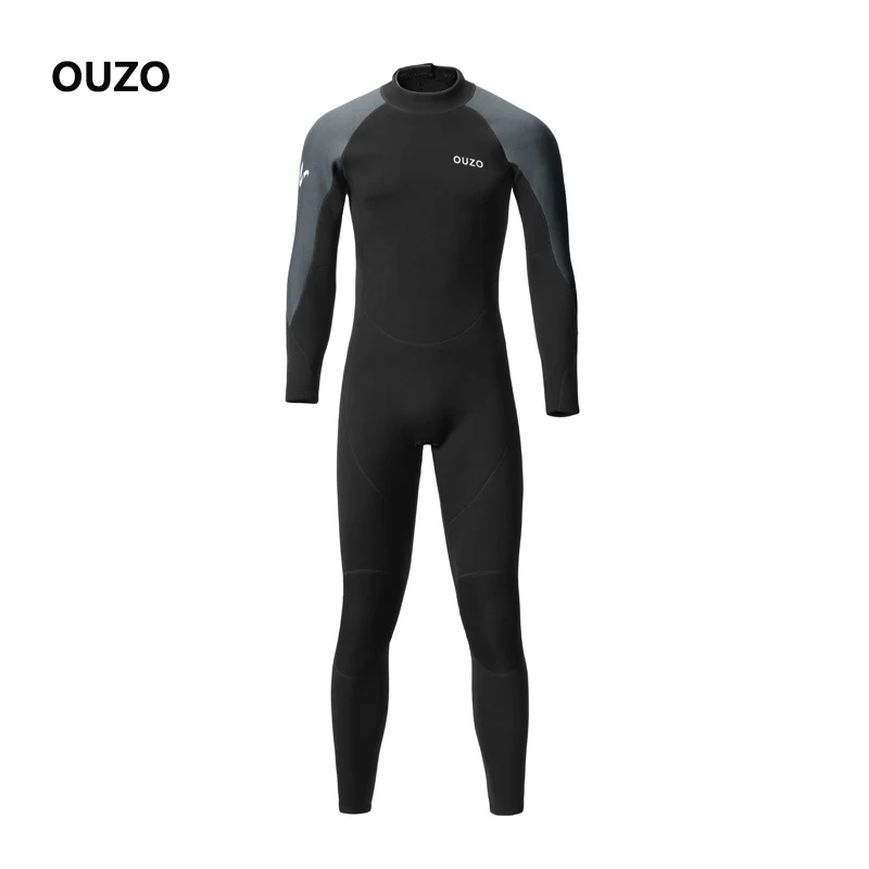 1.5mm Wetsuit Long Sleeve One-piece Wetsuit Men's Warm Sunscreen Winter Swimsuit Surf Suit Jellyfish Clothing Factory