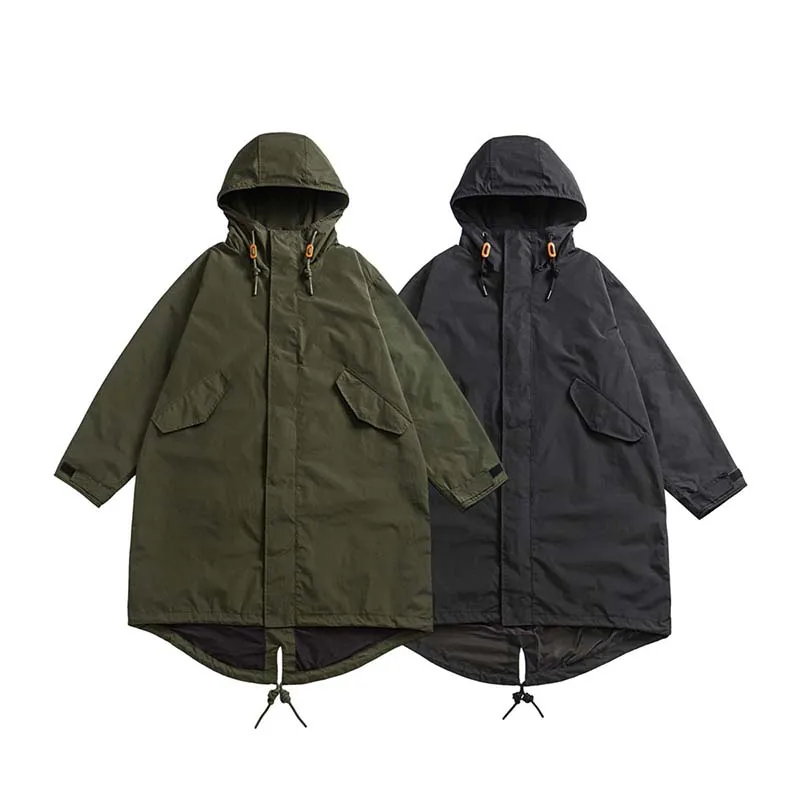 Yali Spot Trendy Vintage Fishtail Parka, 100% Polyester Windproof Men's Coat Wholesale ODM