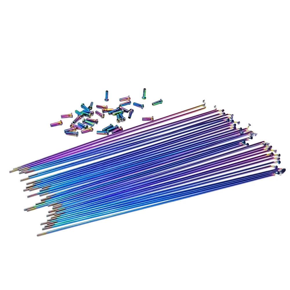 1 Pcs Rainbow Bike Radius 26 27.5 29 Inch Wheel Road Bicycle Spokes Stainless Steel Mountain Bike Spokes