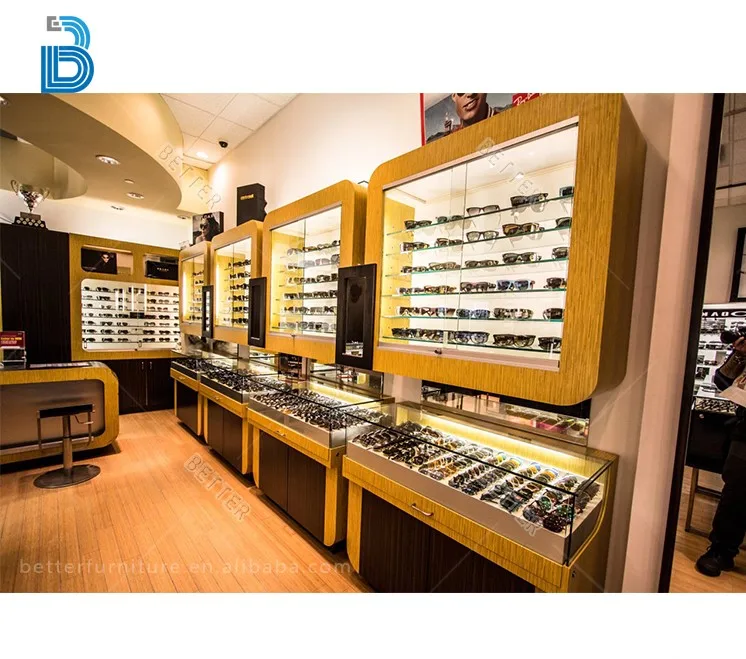 Floor showcase for Retail Eyewear Optical Shop Display Furniture and Eyewear Counter Cabinets