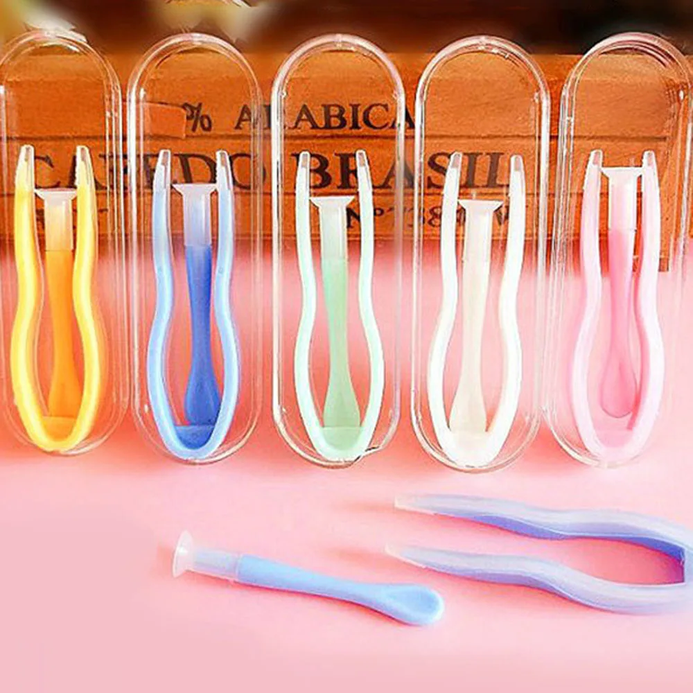 Eyeshare Travel Clip Contact Lens Case & Remover Tool with Contact Lens Sticks HEMA Material 5 Colors