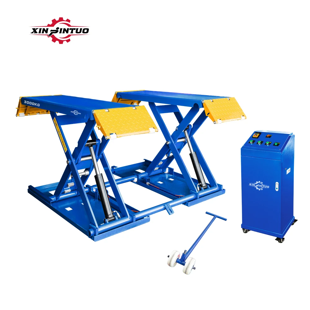 Xinjintuo Cheap Price Mid Rising Automotive Scissor Lift Car Hoist Bridge 220v