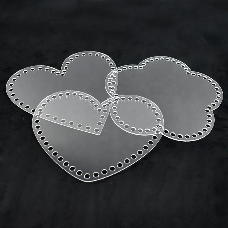 Deepeel RM038 Bag Hardware Supplies Acrylic Boards Plastic Heart Flower Decorations Handmade Sewing Parts
