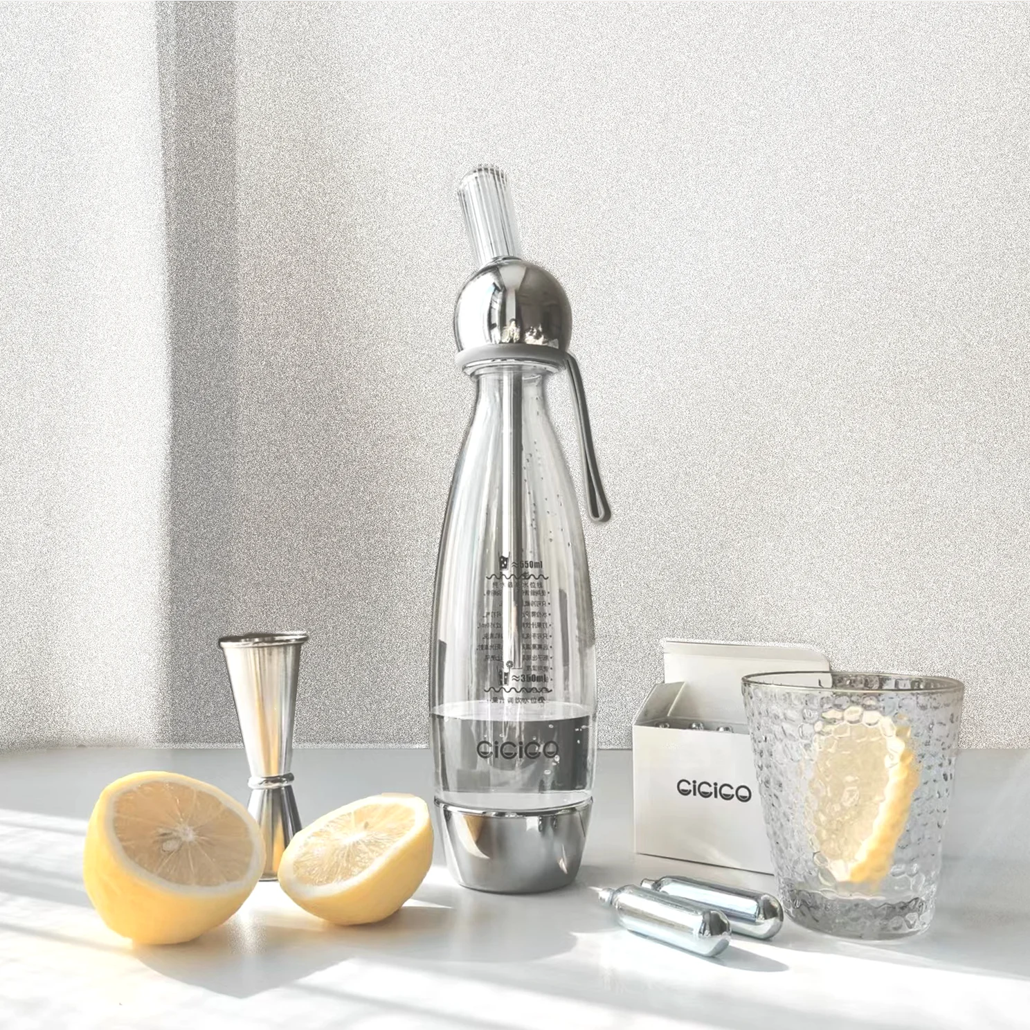 ZX Portable Soda Machine Home Kitchen Sparkling Soda Water Maker Machine