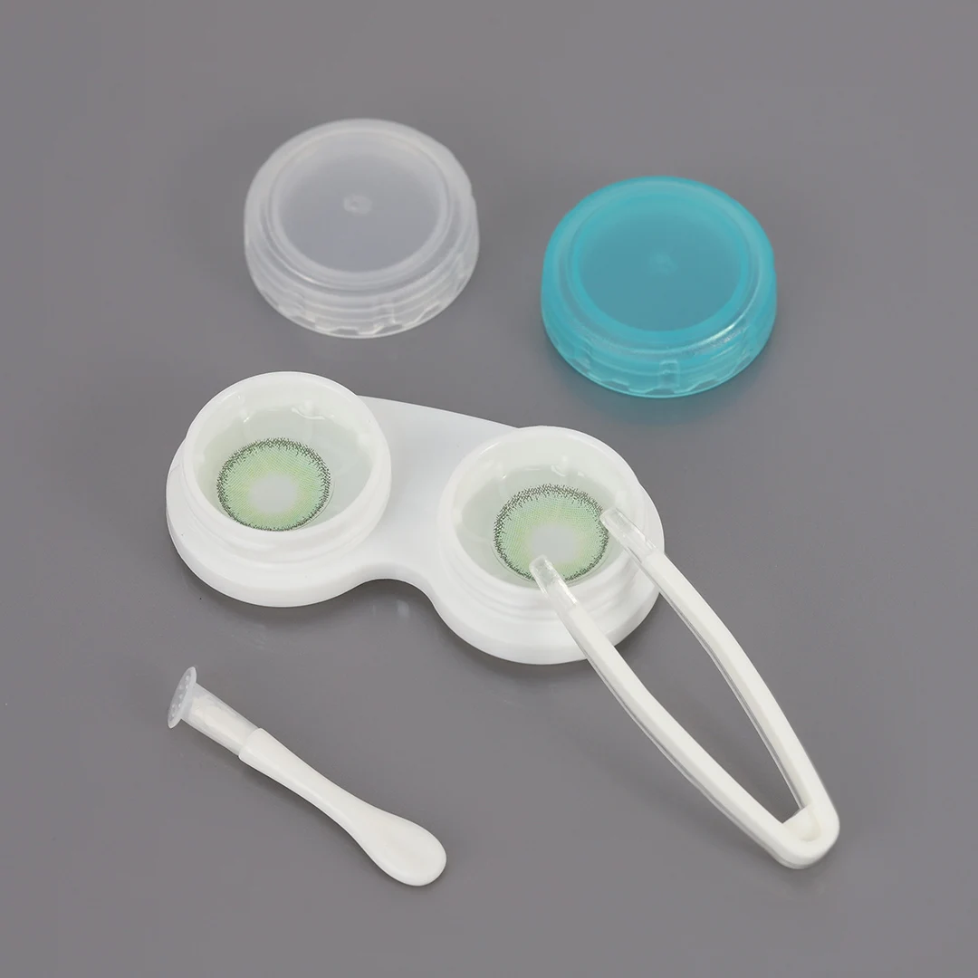 Freshgo 3 Tone Colored Contacts Lens case Wholesale Designer Cheap Eye Contact Lenses case Cute Color Contact Lens case