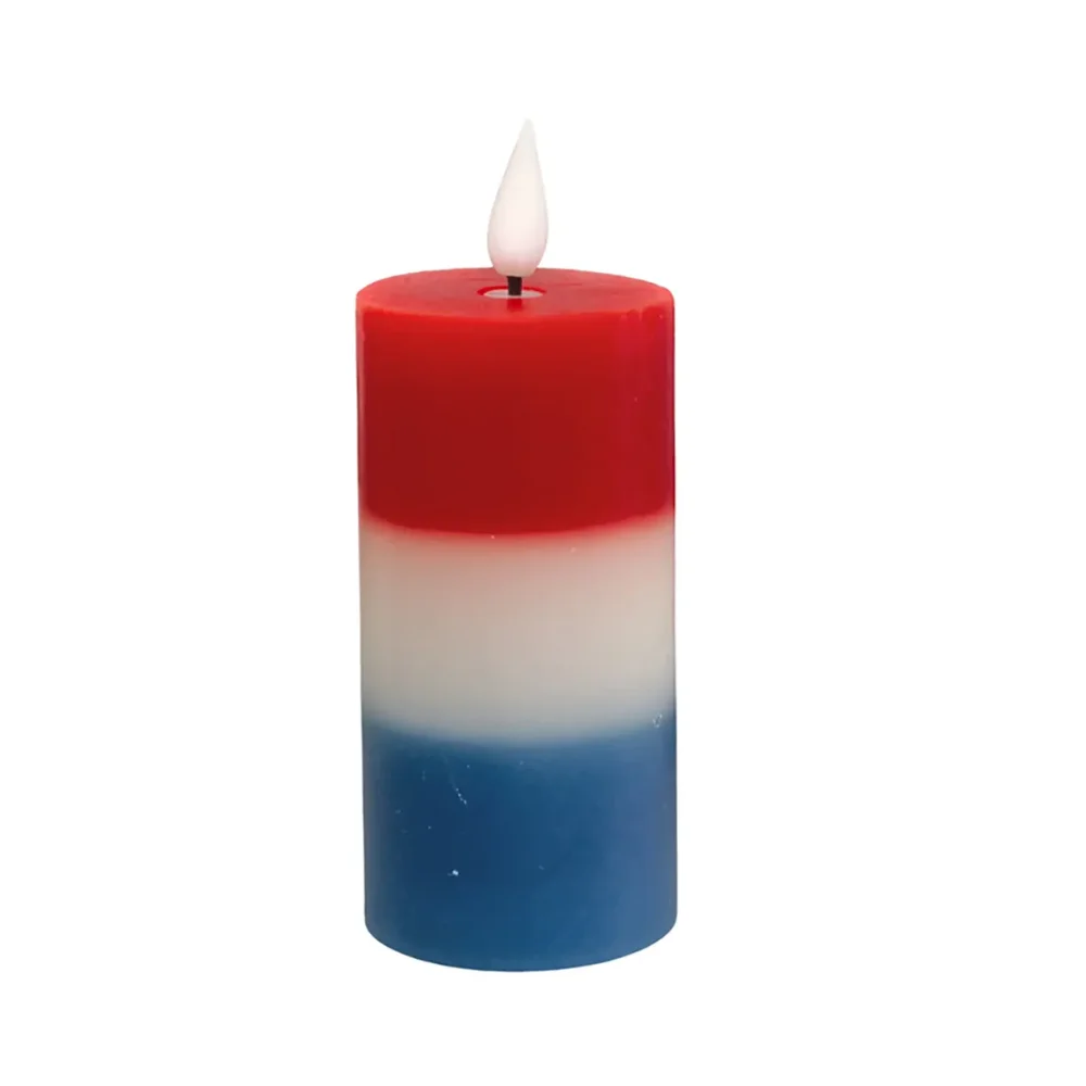 Wholesale Soy Wax Pillar Candles Colorful Pillar Candles Bulk Ideal 4th of July Centerpiece from Vietnam
