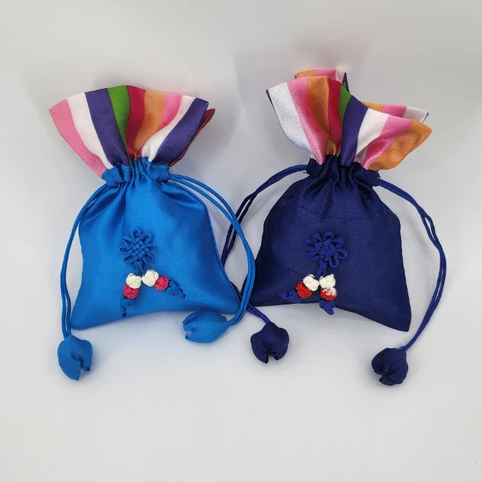 [Goyu] Korean Traditional Mini Lucky Pouch Seokdong Drawstring Bag Handmade Bojagi Gift Bag Wedding Favor Souvenir Pouch
