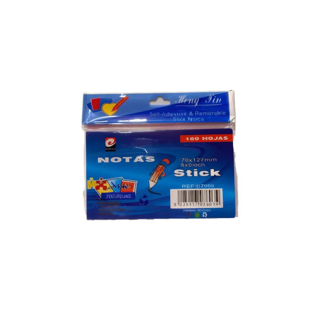 10 cm X 10 cm Blue Notas (Sticky Note) Card & Note Holder
