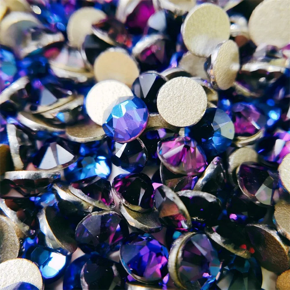 7A Luxury Durable Non Hotfix Rhinestones Flat Back Sparkles Crystal Beads for Denim Jackets Jeans